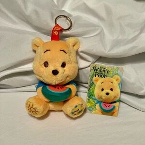 Disney Cosbi Winnie the Pooh Bloom to Snow Plush Keychain - Watermelon